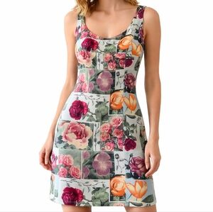 Nicole Miller Women's Dress Floral Print Size 6 Silk Vintage Mini Length Casual